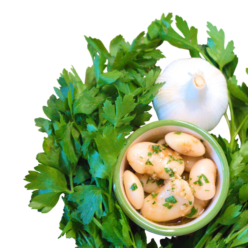 Riesenbohnen in Öl mit Knoblauch 150 g
