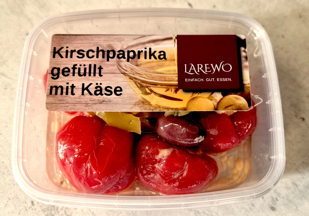 Kirschpaprika gefüllt mit Käse 150 g